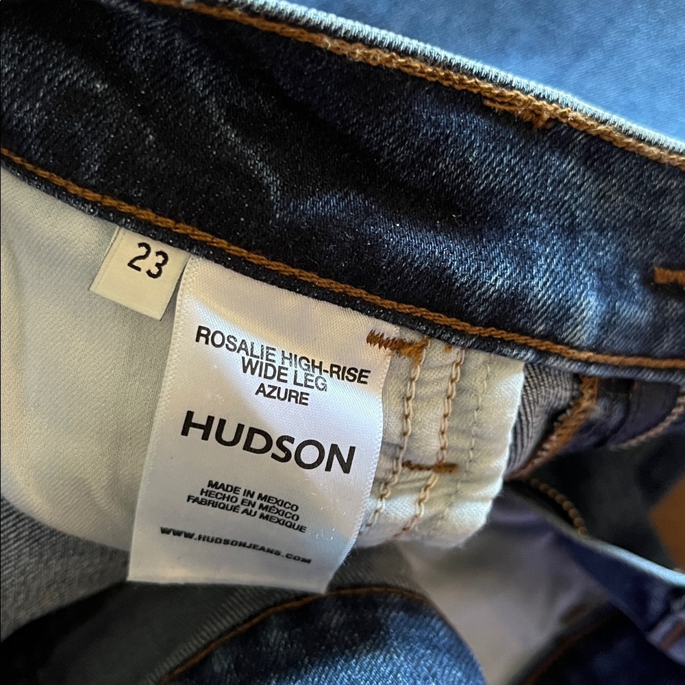 Hudson Rosalie High-Rise Wide Leg Women's Jeans in Azure - Picture 7 of 7